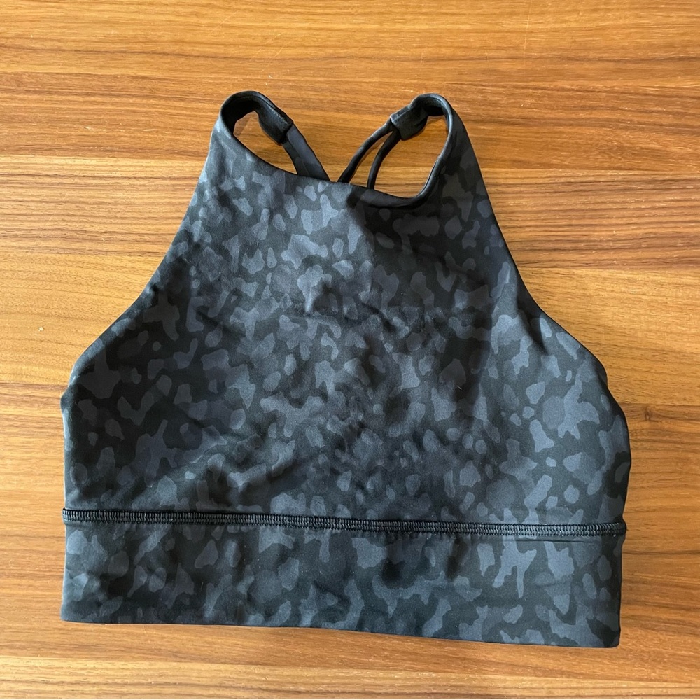 lululemom align camo sports bra, size 4, or small